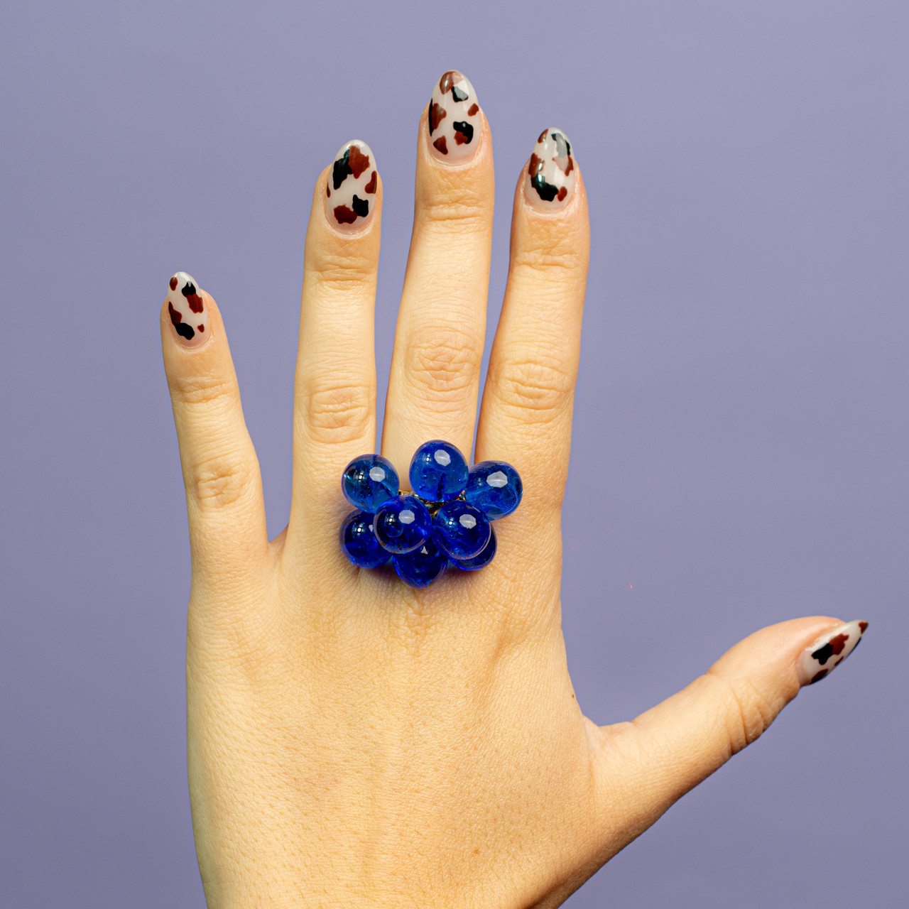 Anello grappolo blu trasparente -  - Le Conturbanti Concept Store