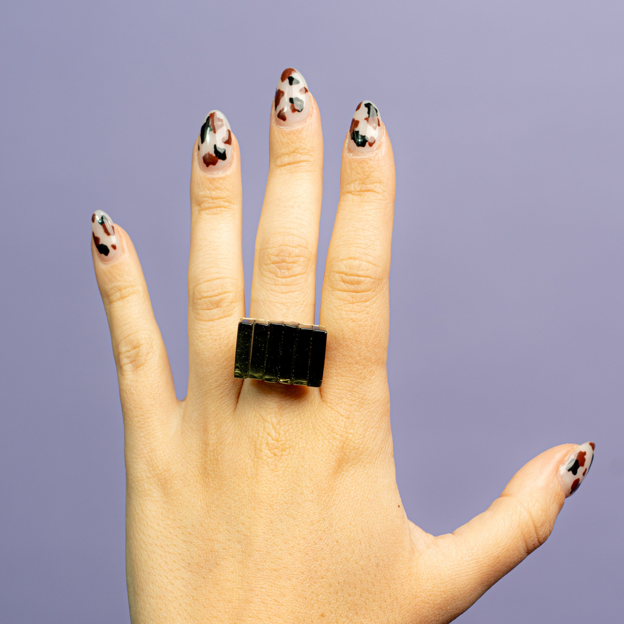 Anello rettangolo grande nero -  - Le Conturbanti Concept Store