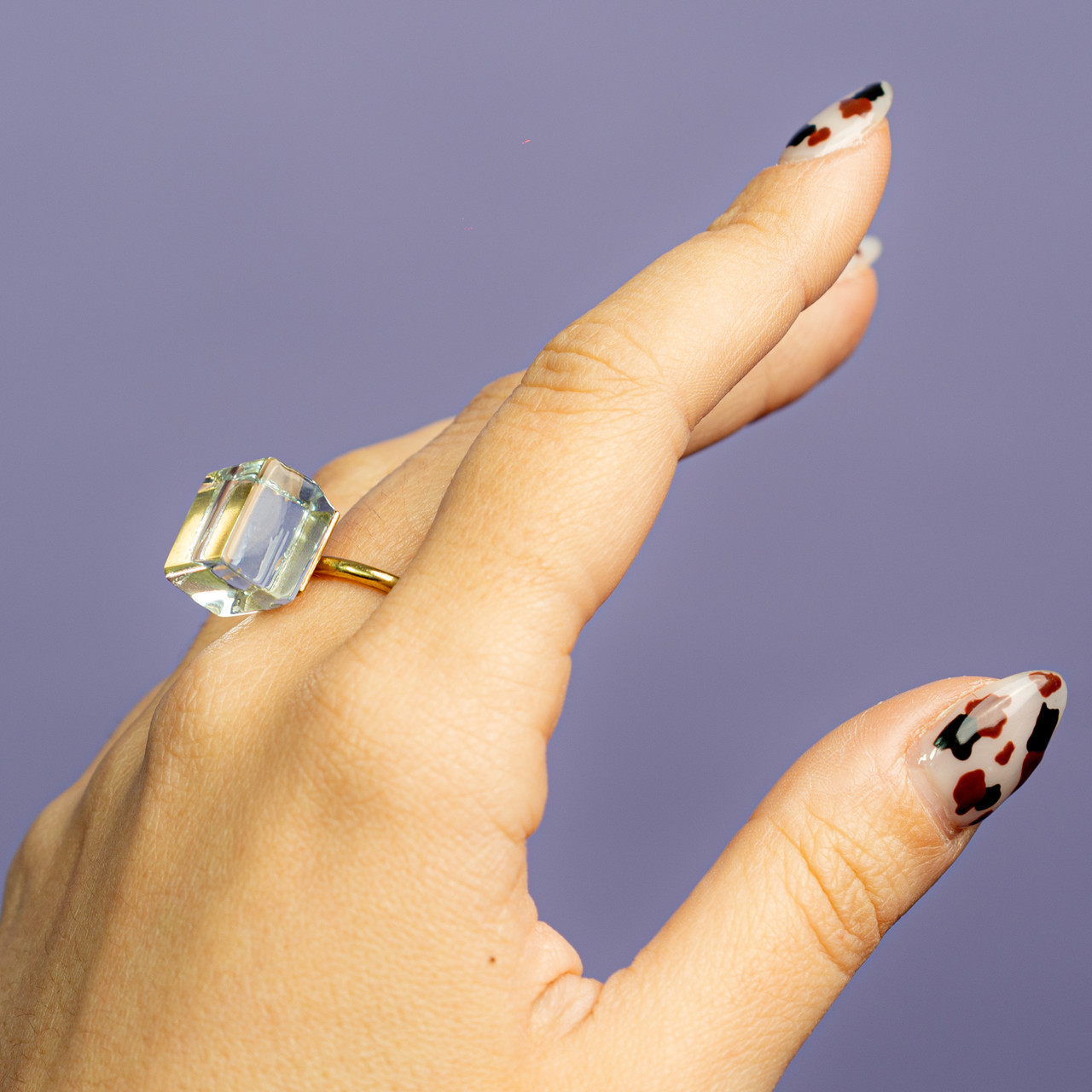 Anello cubo piccolo trasparente -  - Le Conturbanti Concept Store