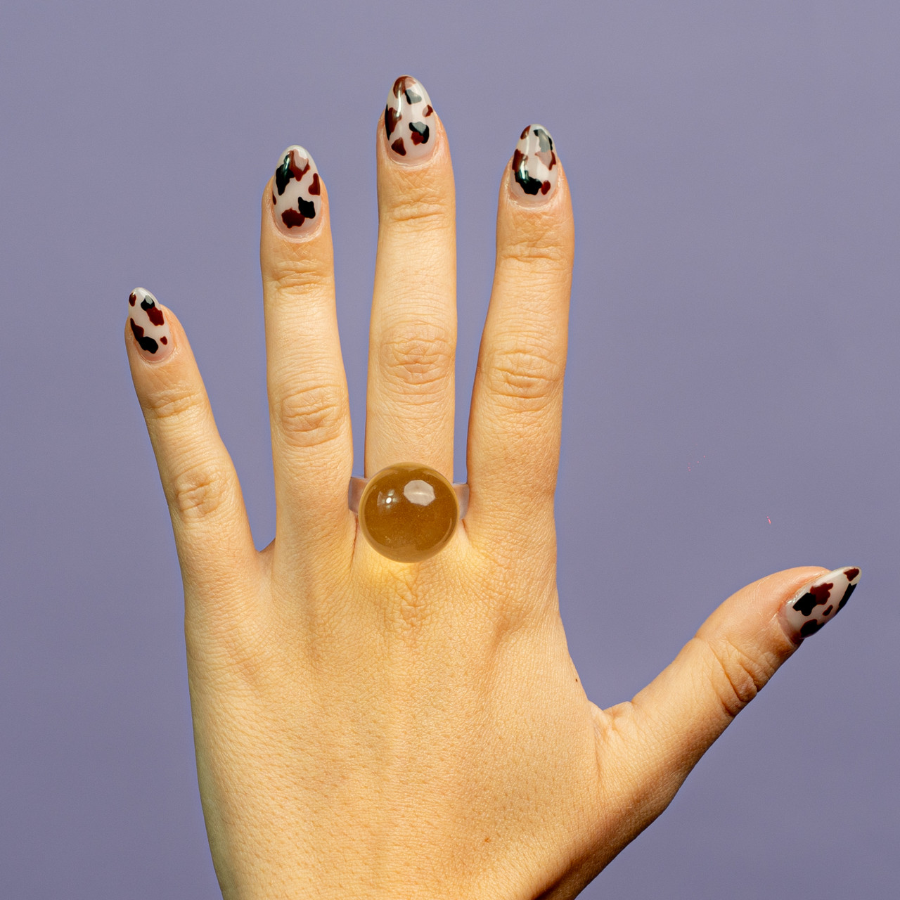 Anello bolla in plastica colorato trasparente - Giallo - Le Conturbanti Concept Store