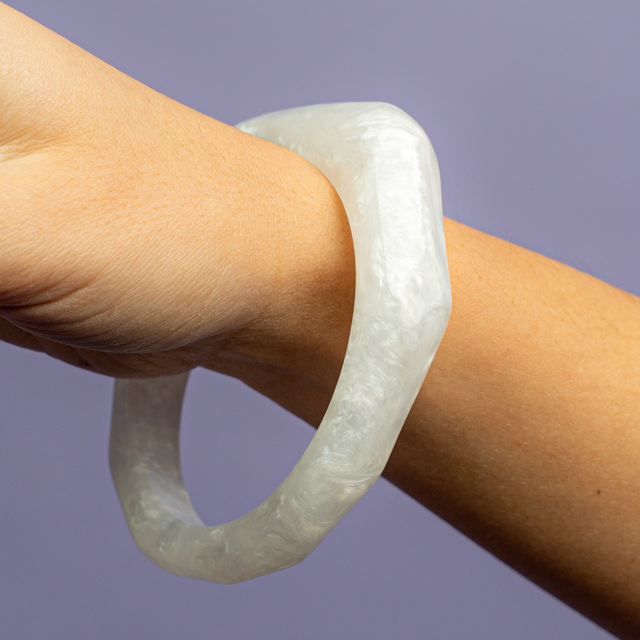 Bracciale tondo irregolare - Bianco Perla - Le Conturbanti Concept Store