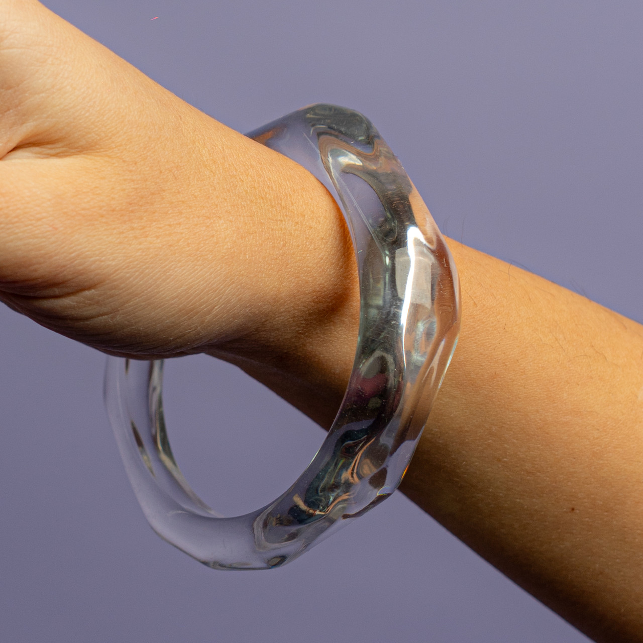 Bracciale tondo irregolare - Trasparente - Le Conturbanti Concept Store