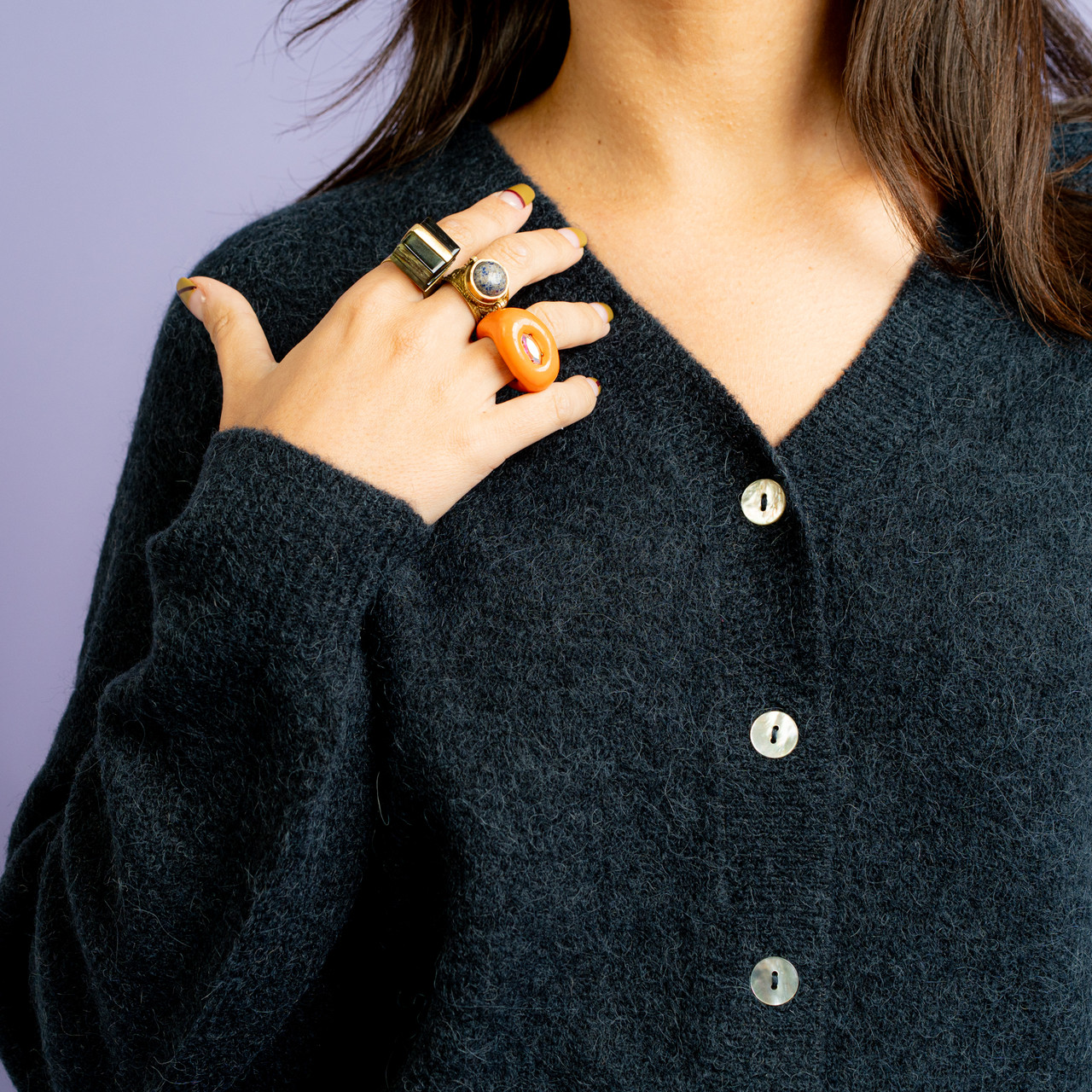 Cardigan morbido blu notte -  - Le Conturbanti Concept Store