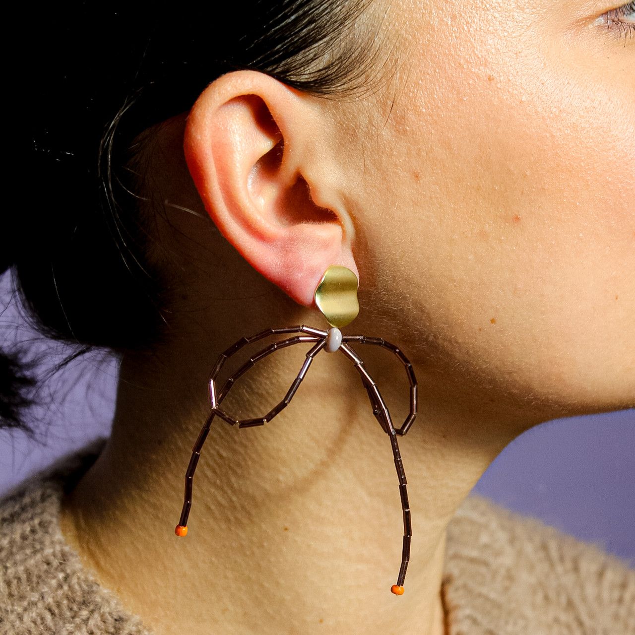 Orecchini fiocco viola -  - Le Conturbanti Concept Store