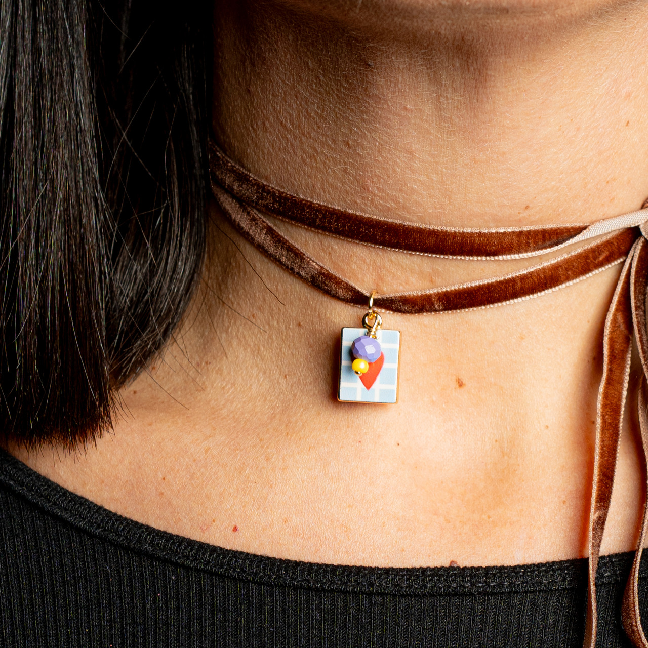 Choker marrone - 1 - Le Conturbanti Concept Store