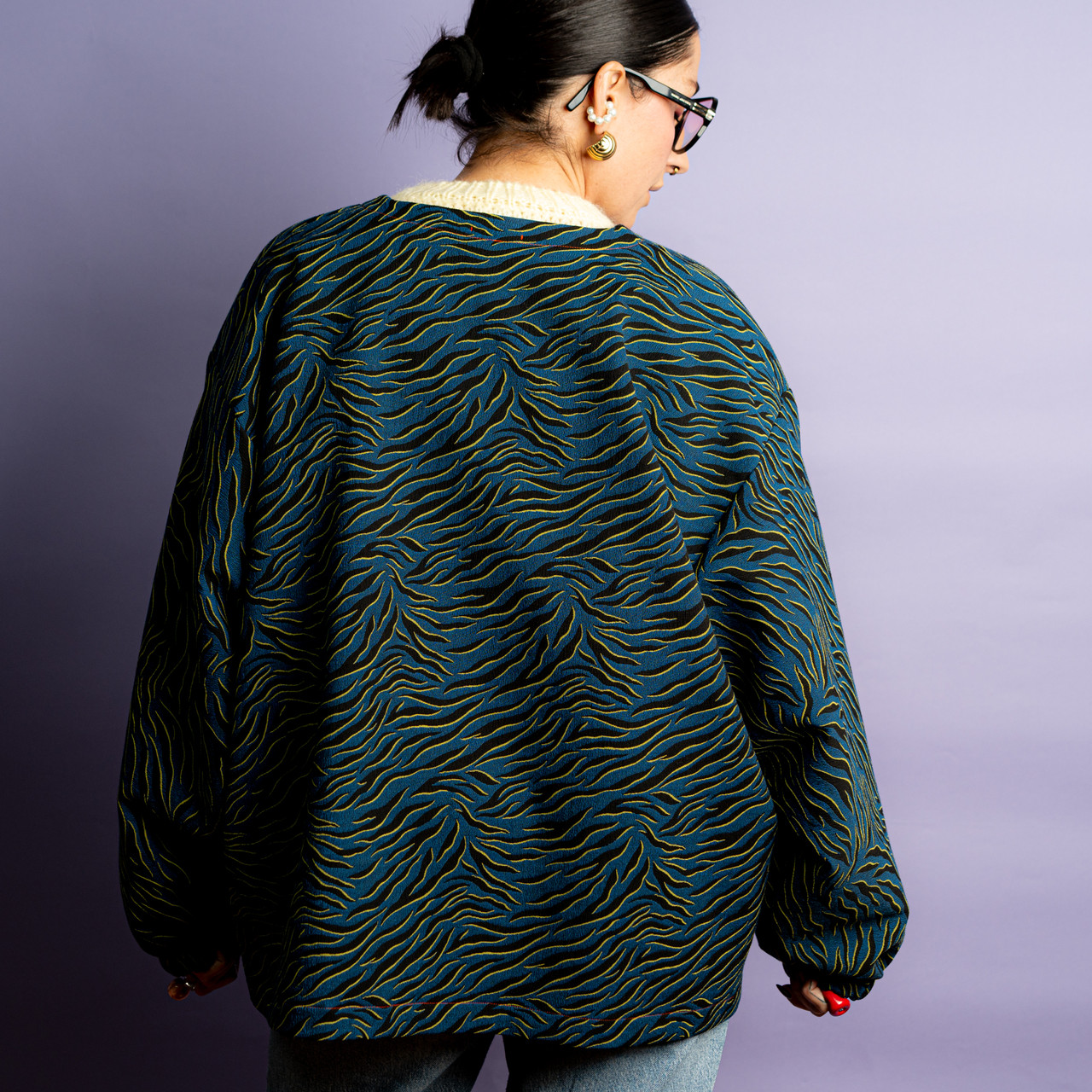 Bomber zebrato blu -  - Le Conturbanti Concept Store