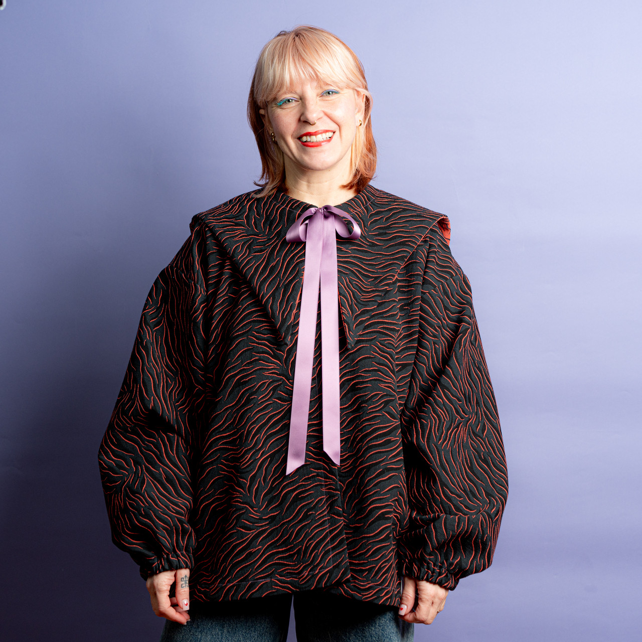 Maxi Colletto zebrato antracite -  - Le Conturbanti Concept Store