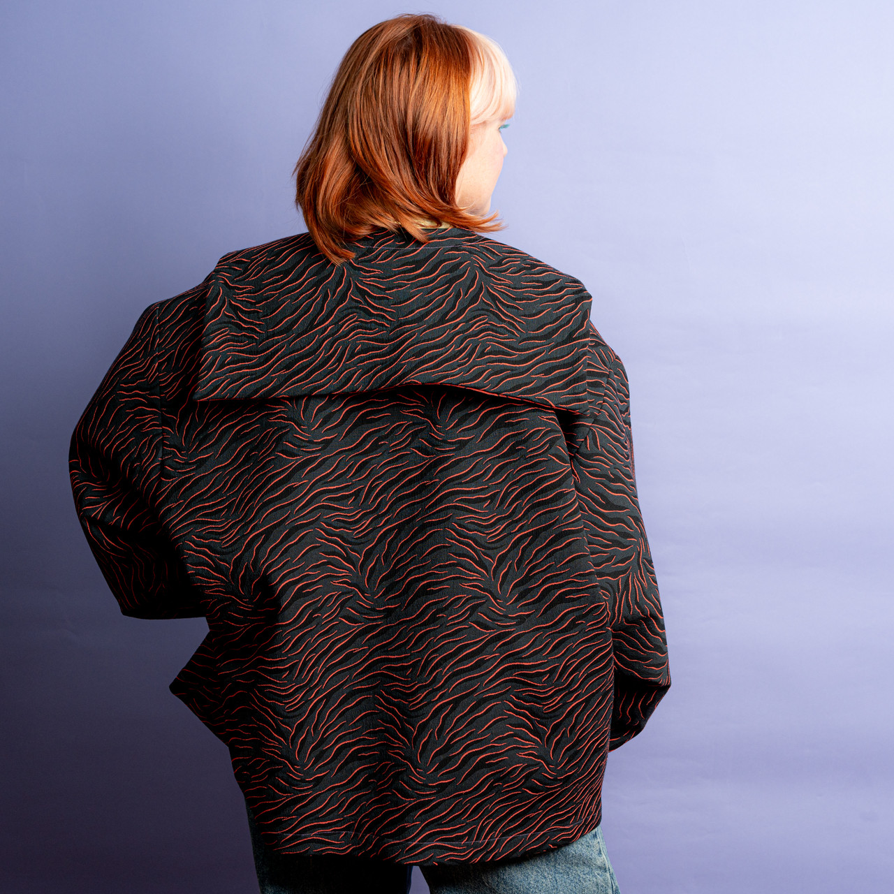 Maxi Colletto zebrato antracite -  - Le Conturbanti Concept Store