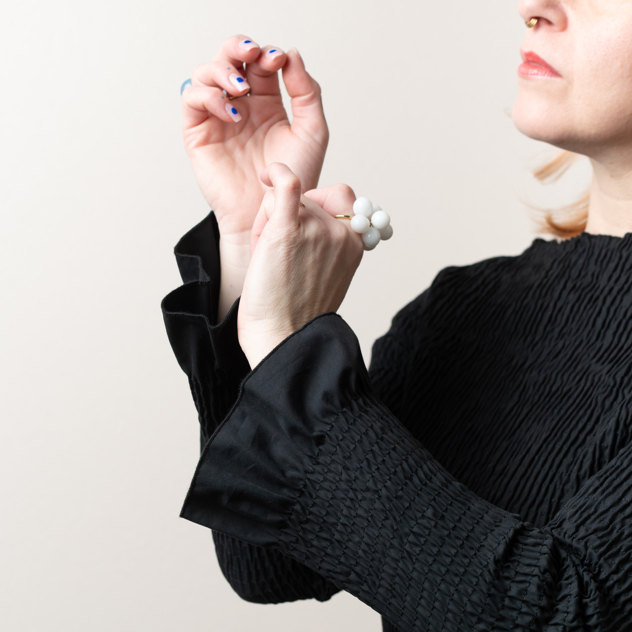 Top punto smock nero -  - Le Conturbanti Concept Store