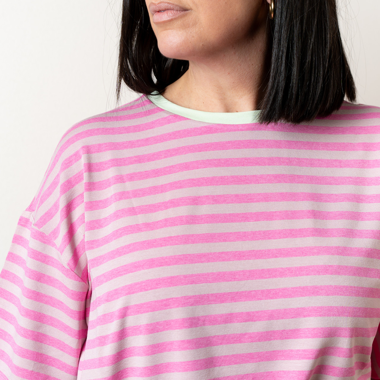 T-shirt a righe fucsia -  - Le Conturbanti Concept Store