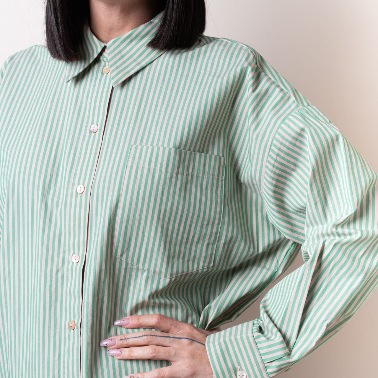 Camicia a righe verdi -  - Le Conturbanti Concept Store