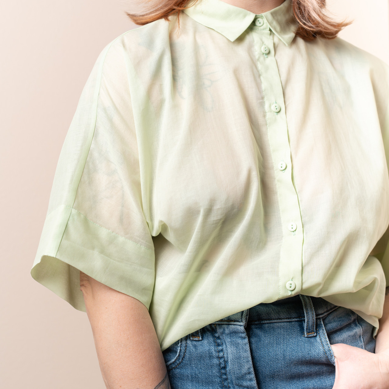 Camicia a scatola verde menta -  - Le Conturbanti Concept Store