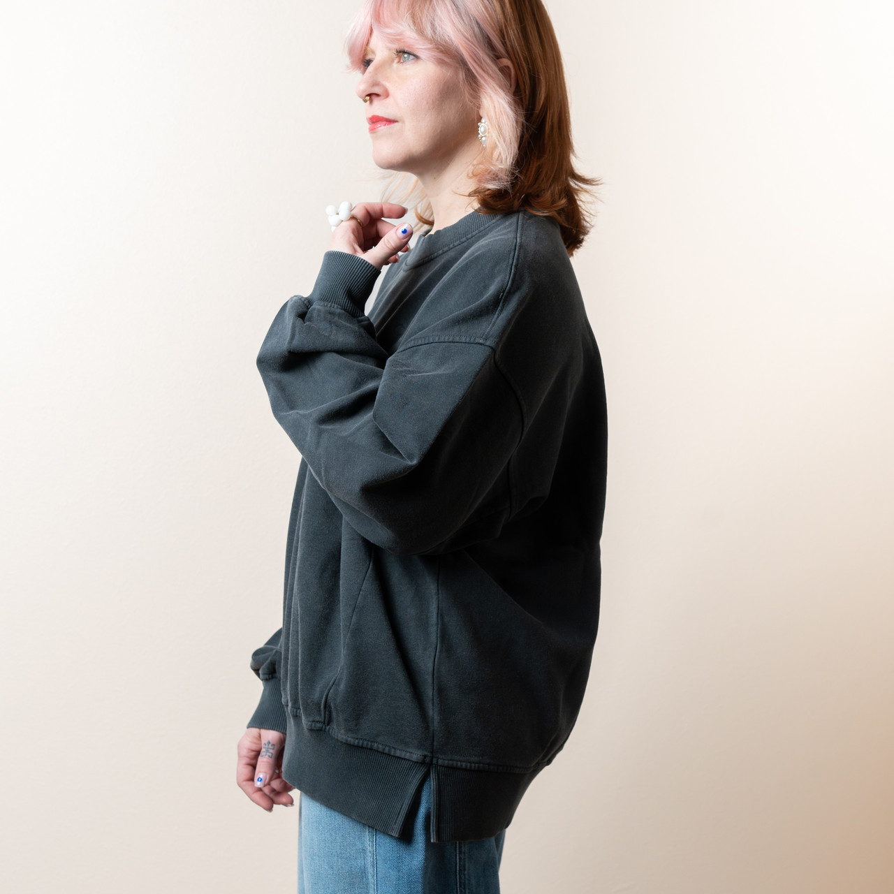 Felpa oversize antracite -  - Le Conturbanti Concept Store