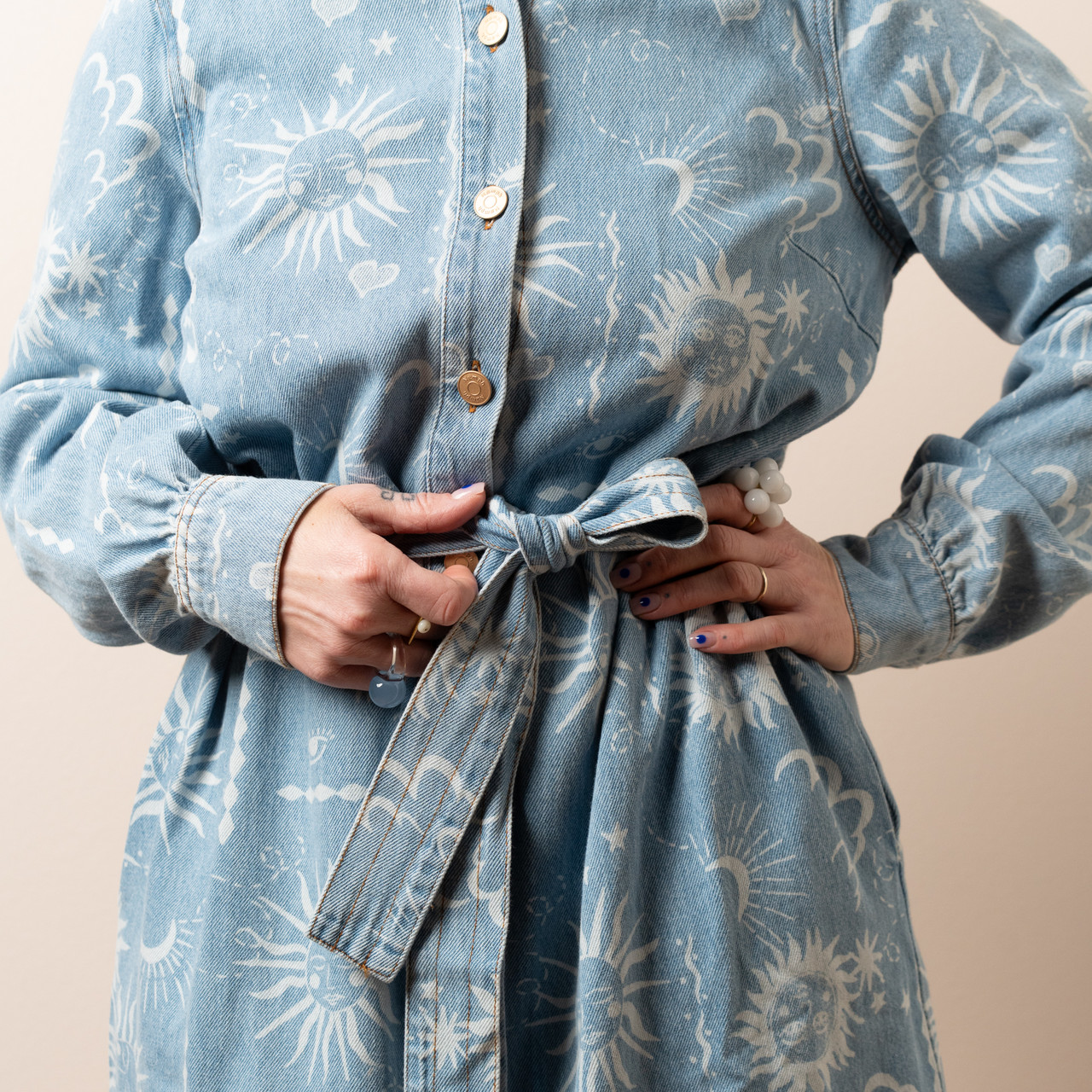 Scamiciato in jeans fantasia sole -  - Le Conturbanti Concept Store