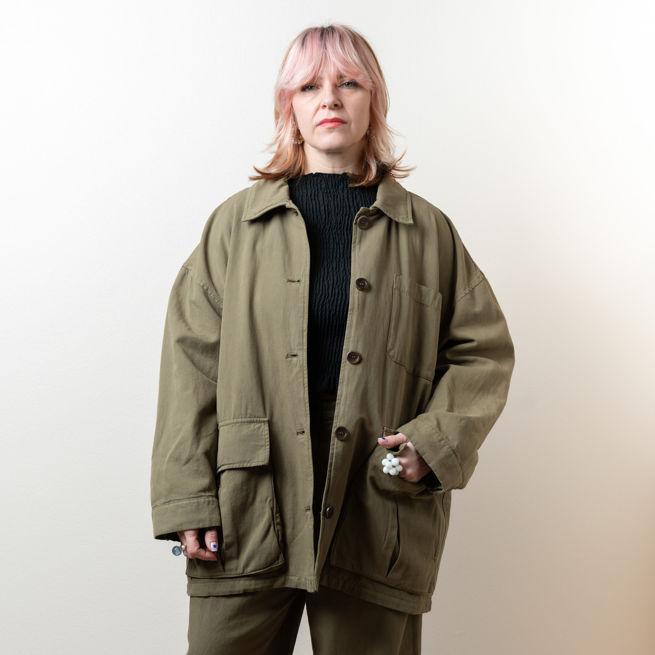 Giacca oversize verde militare -  - Le Conturbanti Concept Store