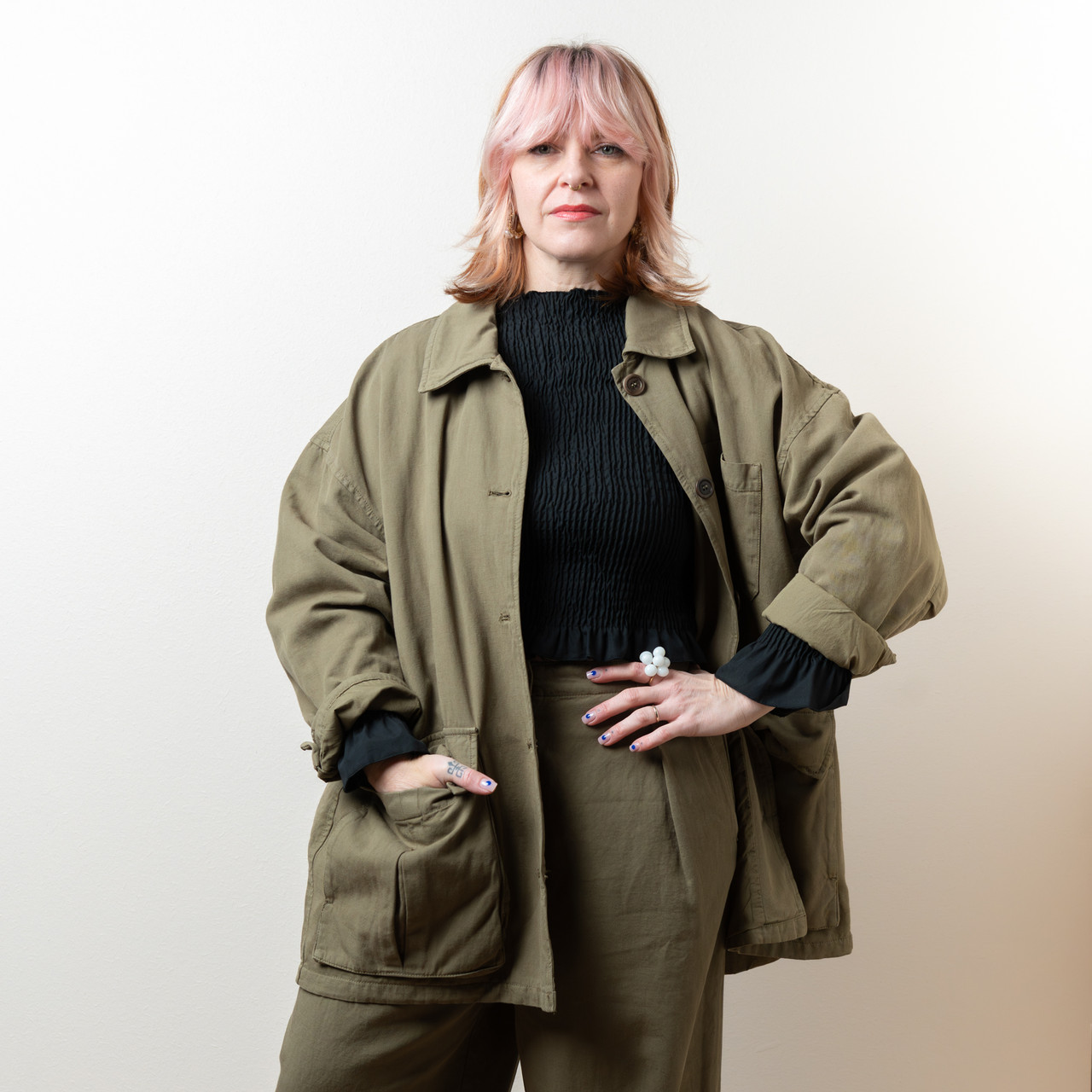 Giacca oversize verde militare -  - Le Conturbanti Concept Store