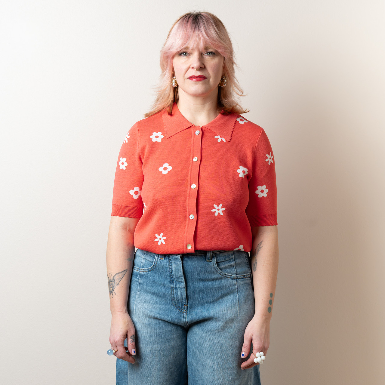 Polo margherite rossa -  - Le Conturbanti Concept Store