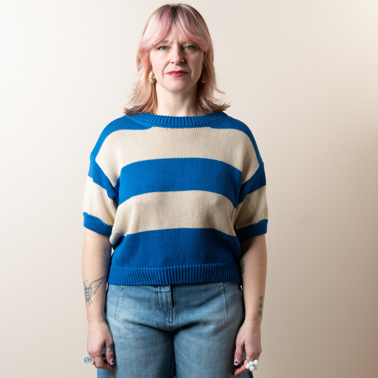 Maglione a righe blu e burro -  - Le Conturbanti Concept Store