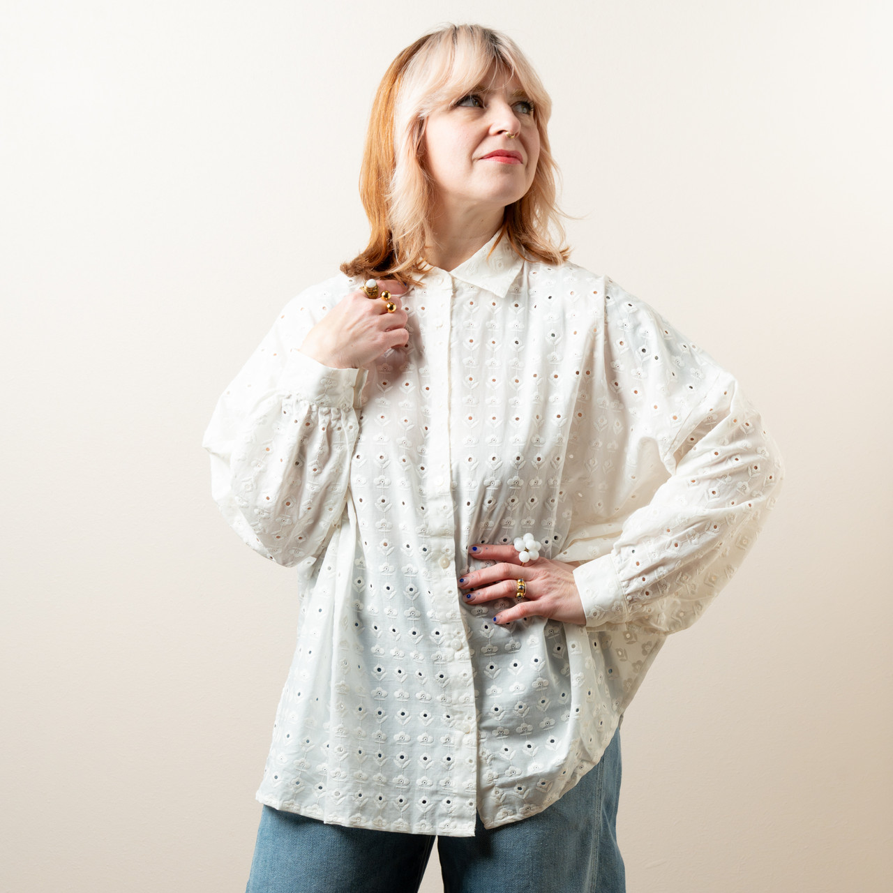 Camicia in sangallo bianca -  - Le Conturbanti Concept Store