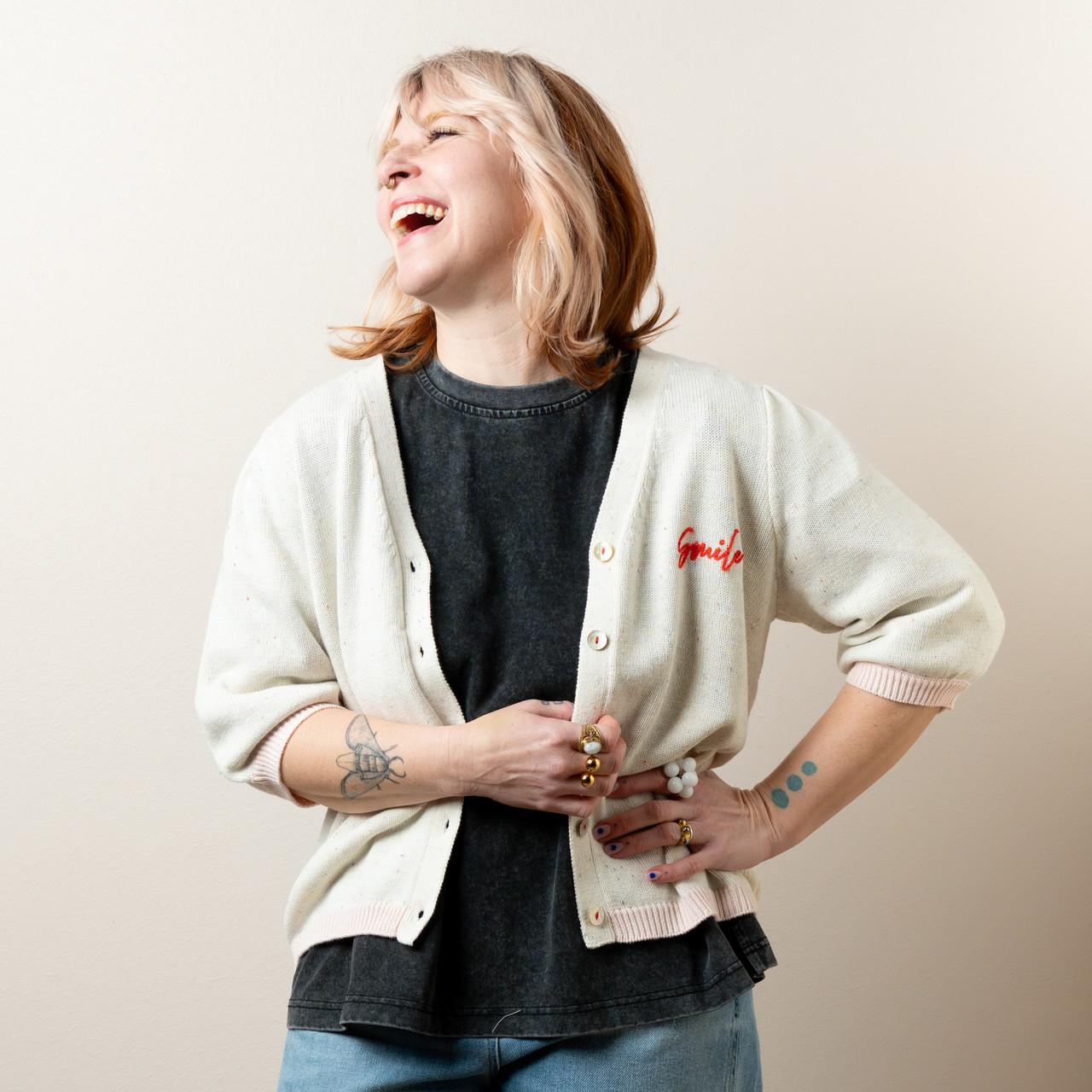 Cardigan micro puntini multicolor -  - Le Conturbanti Concept Store