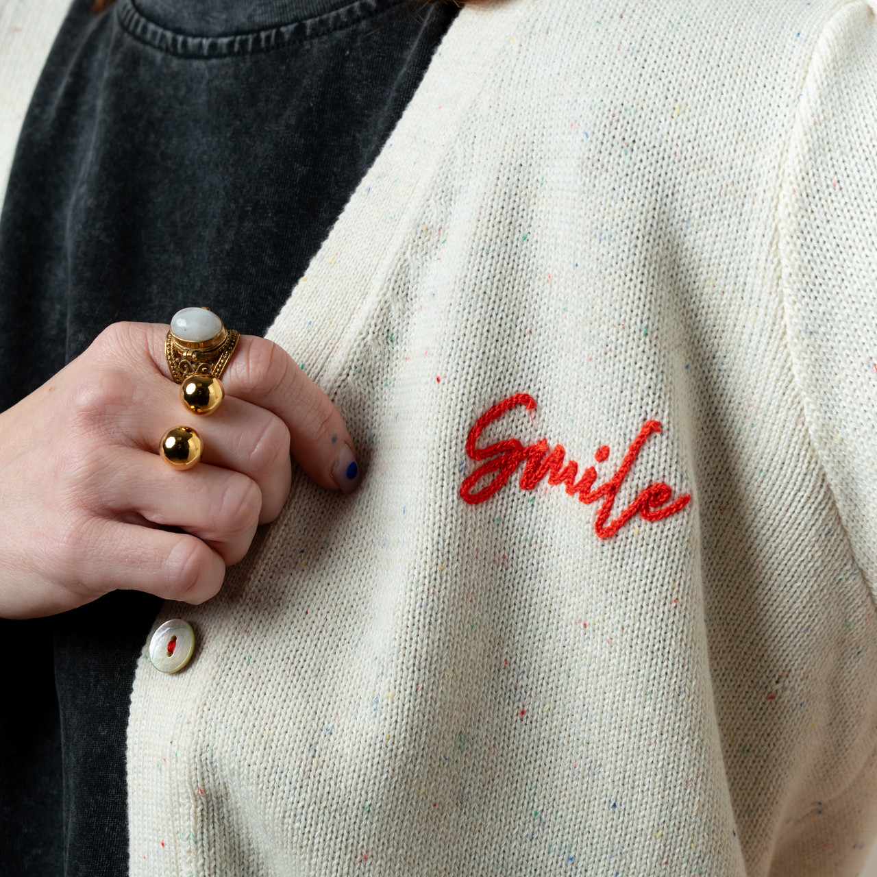 Cardigan micro puntini multicolor -  - Le Conturbanti Concept Store