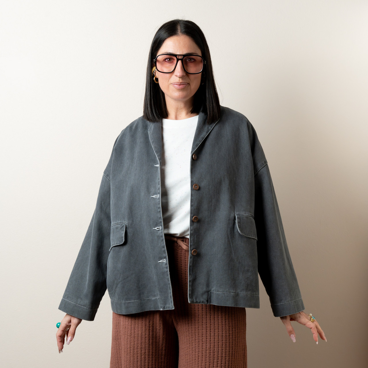 Giacca in jeans grigio -  - Le Conturbanti Concept Store