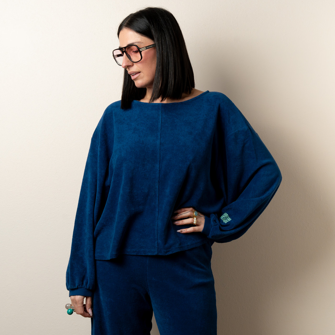 Felpa in spugna blu -  - Le Conturbanti Concept Store