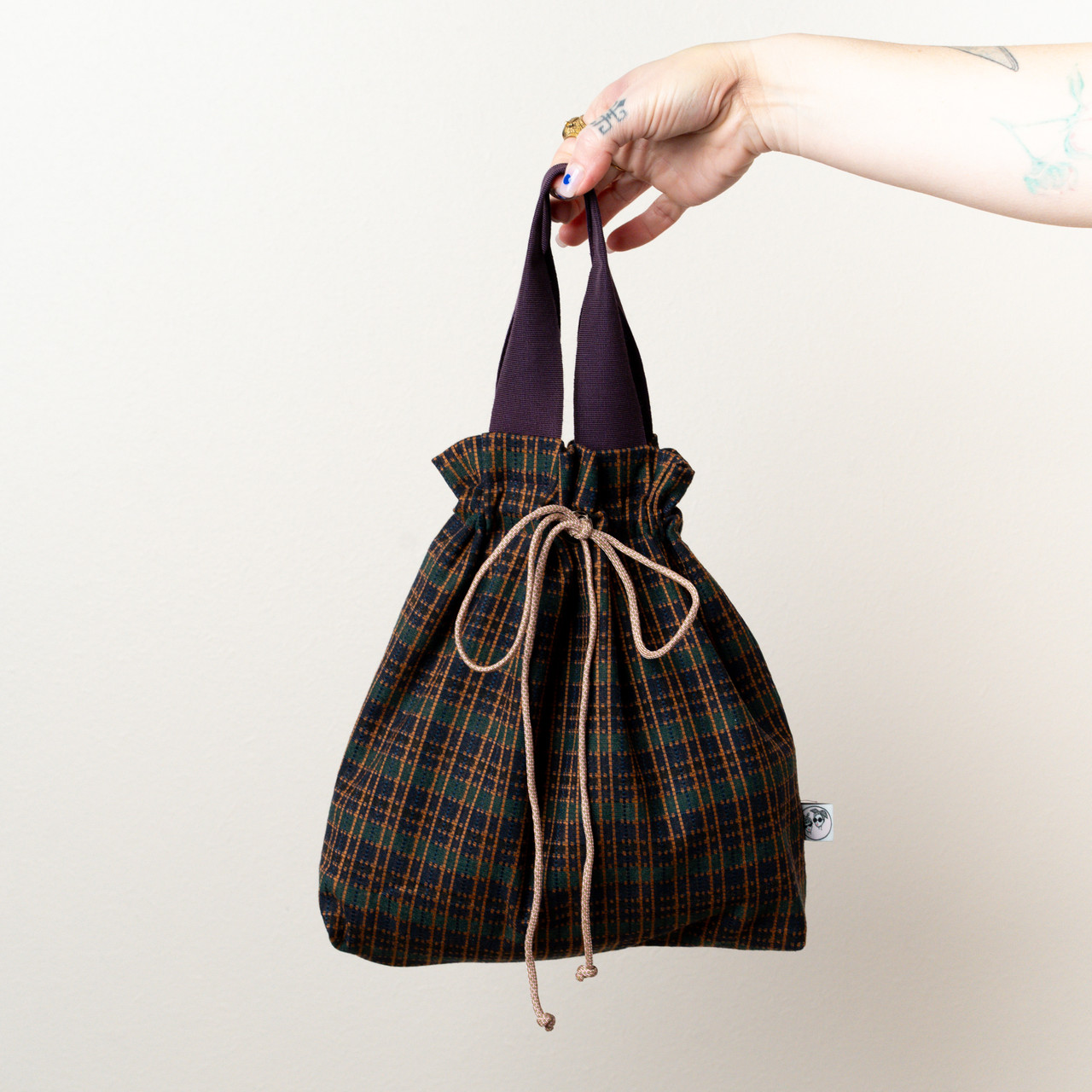 Borsa a mano righe verdi e blu -  - Le Conturbanti Concept Store