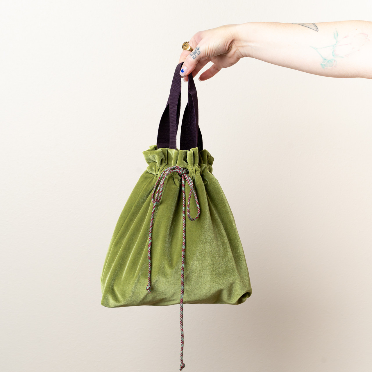 Borsa a mano velluto verde -  - Le Conturbanti Concept Store