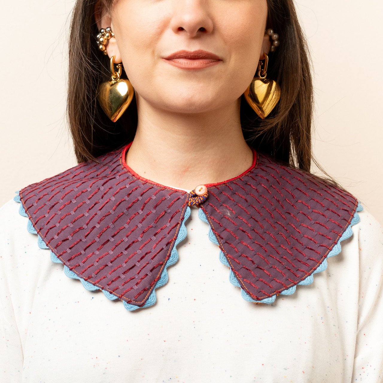 Colletto check arancione -  - Le Conturbanti Concept Store