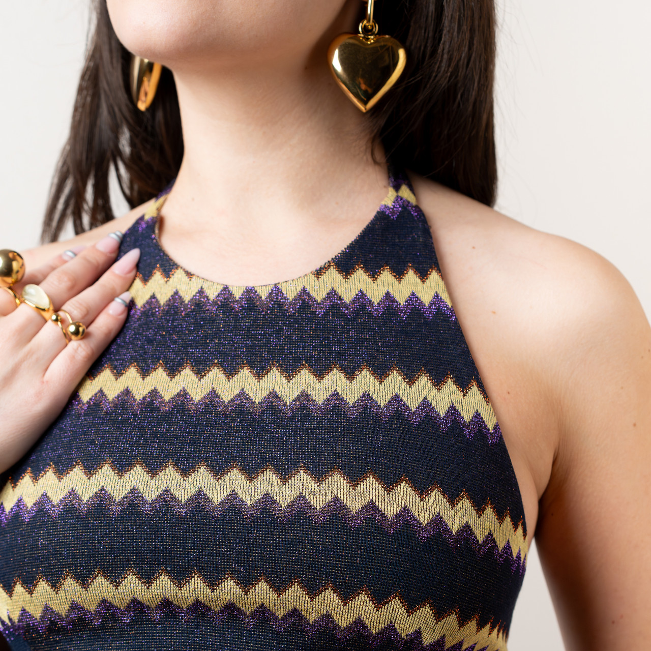 Top zig zag blu e giallo -  - Le Conturbanti Concept Store