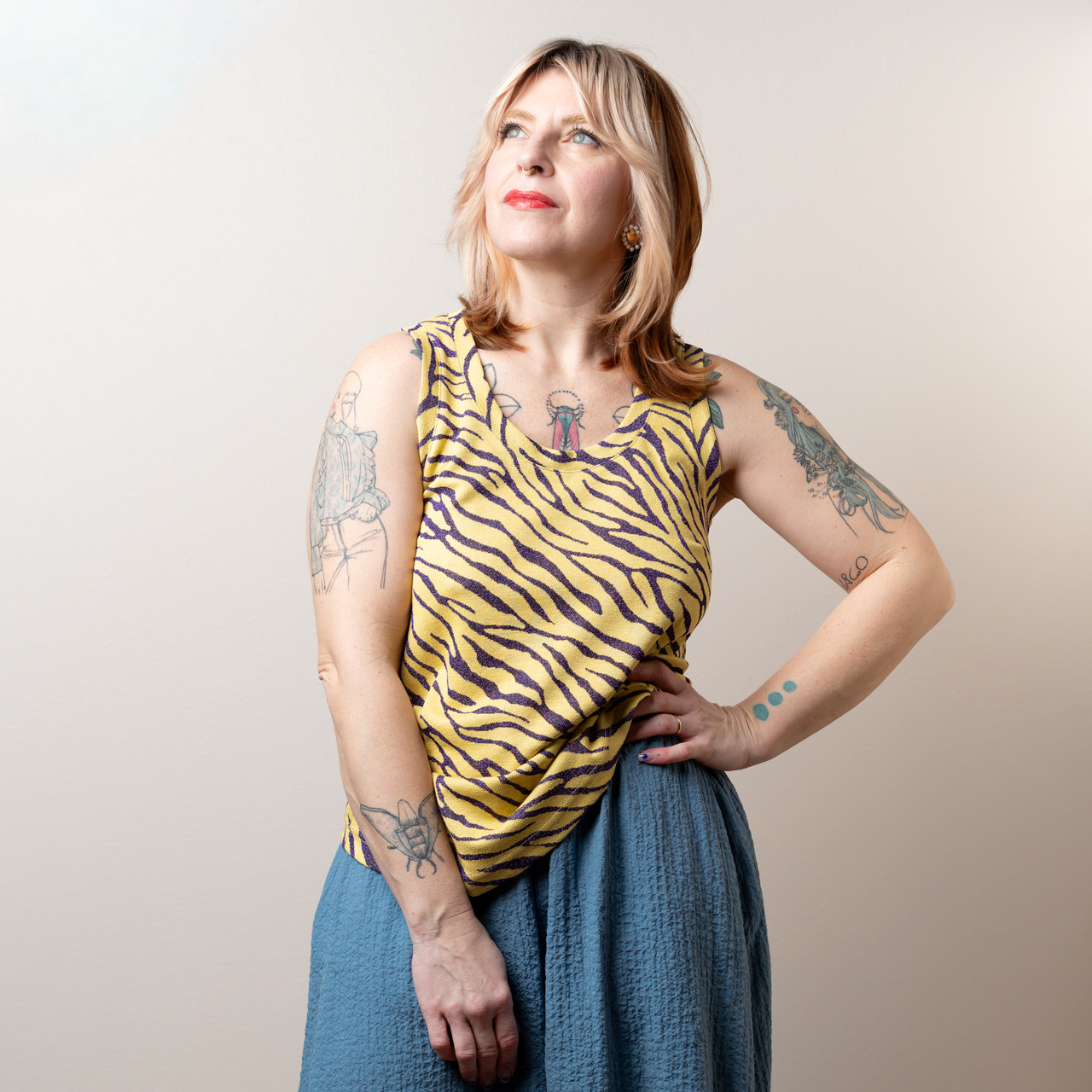 Canotta zebrata gialla -  - Le Conturbanti Concept Store