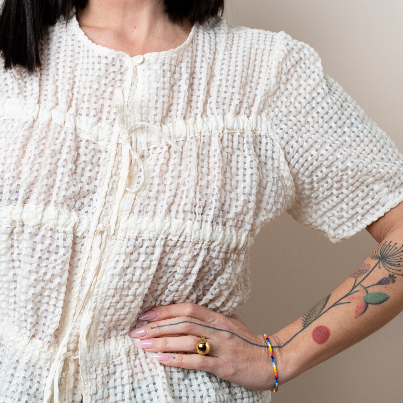 Camicia crinkle bianco burro -  - Le Conturbanti Concept Store