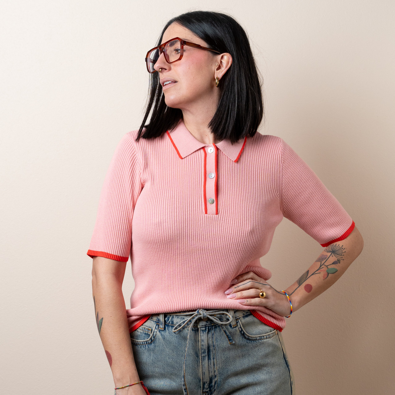 Polo a coste rosa -  - Le Conturbanti Concept Store