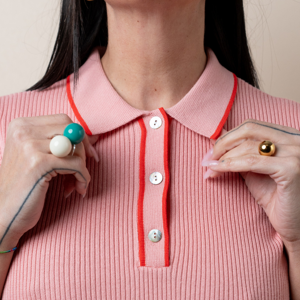 Polo a coste rosa -  - Le Conturbanti Concept Store