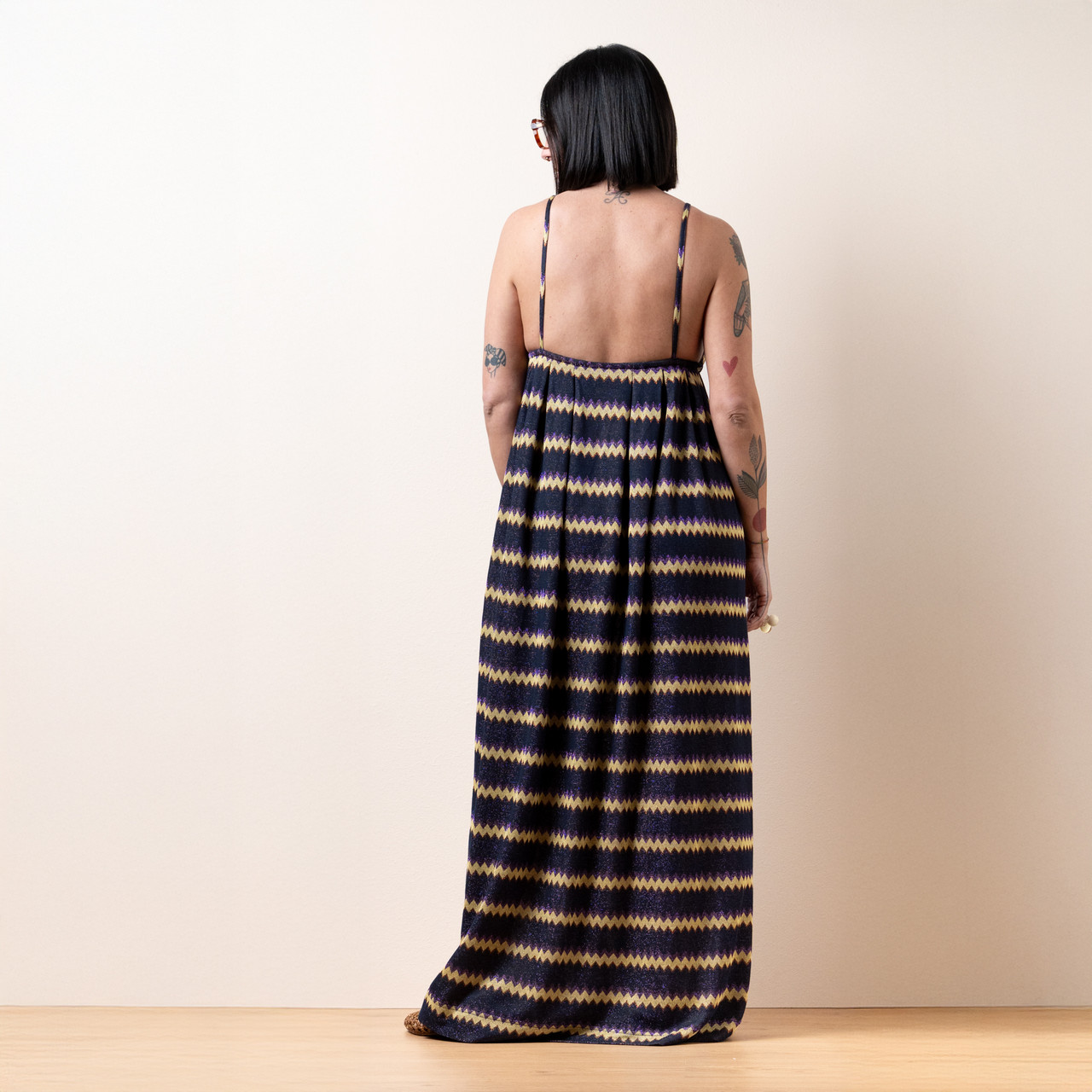 Abito zig zag blu e giallo -  - Le Conturbanti Concept Store