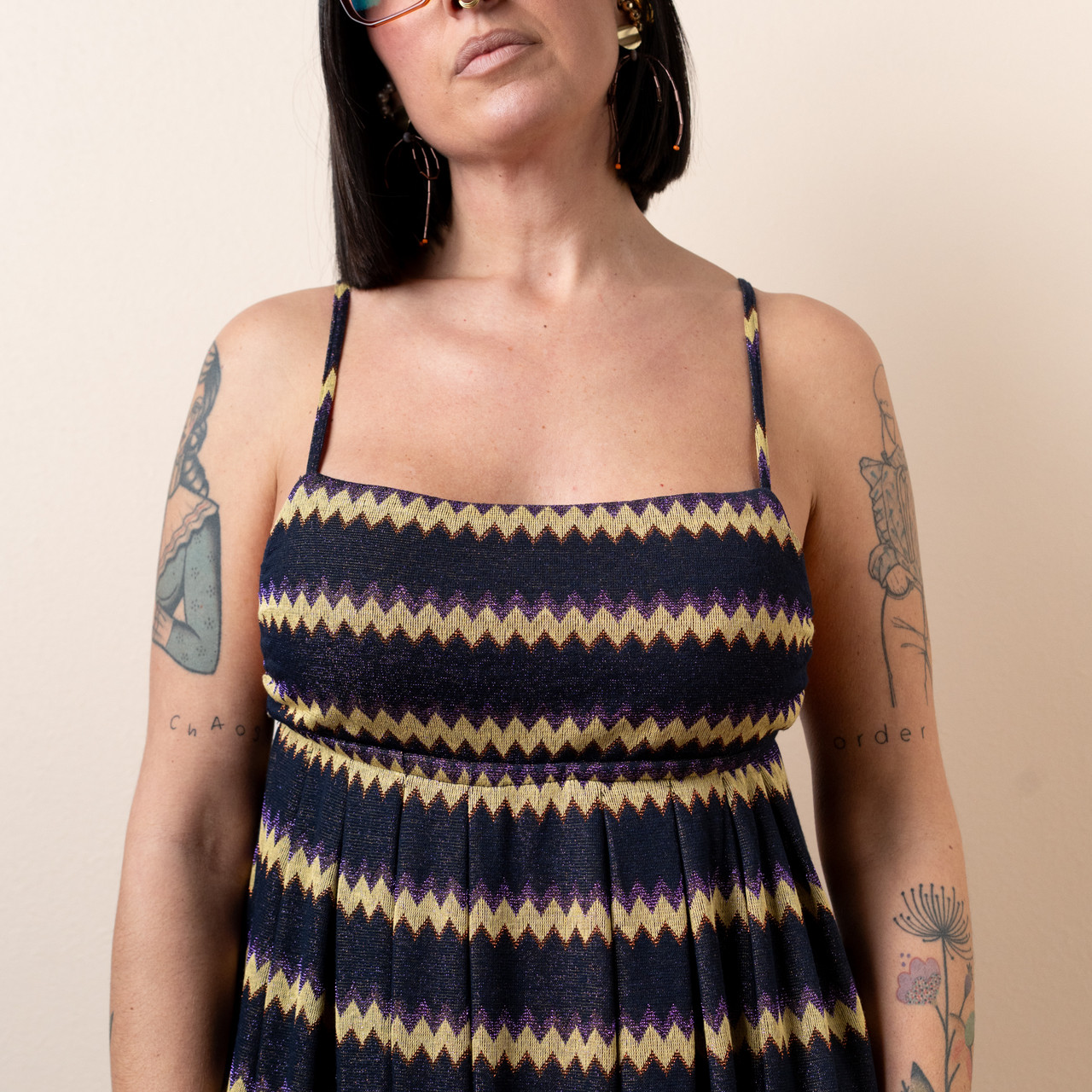 Abito zig zag blu e giallo -  - Le Conturbanti Concept Store