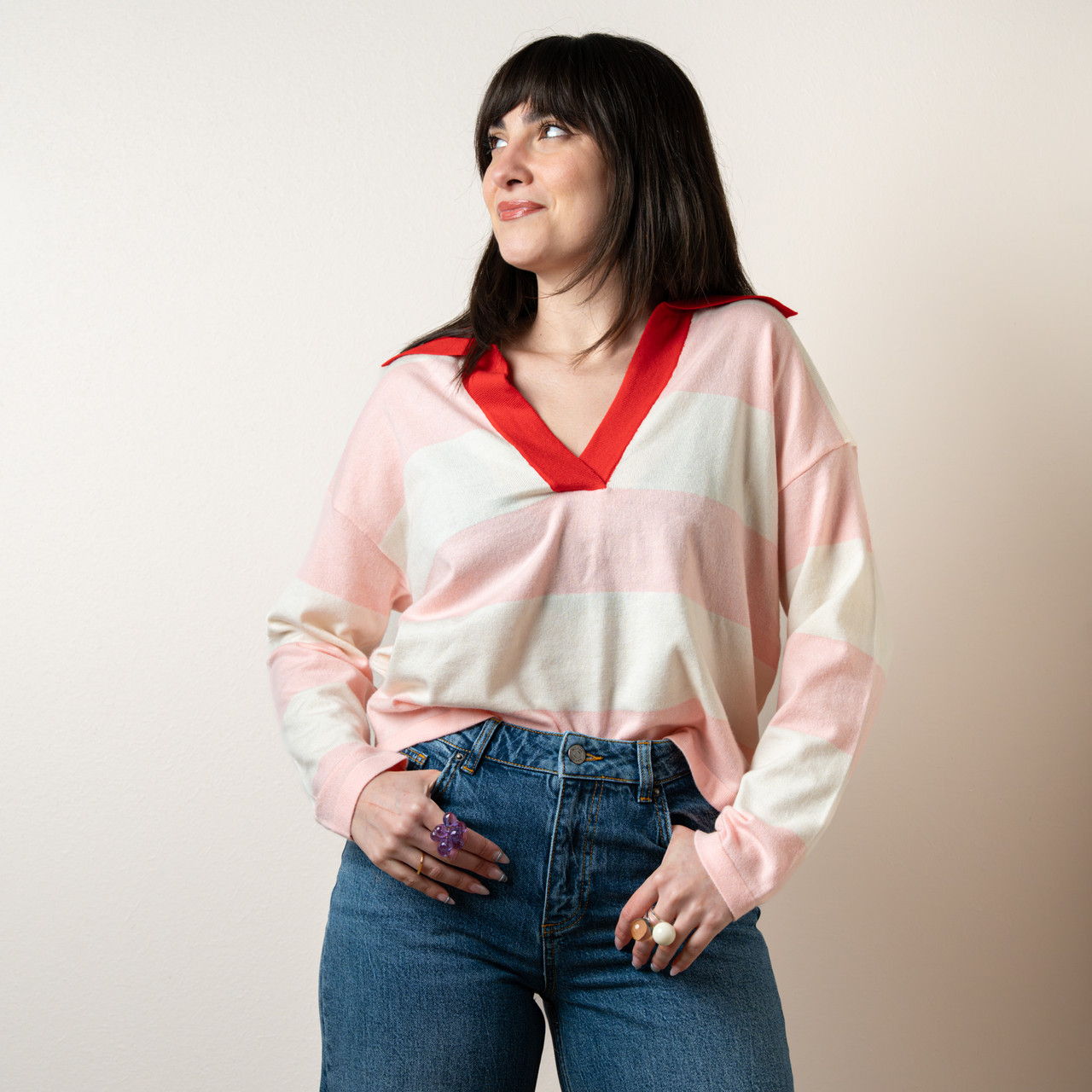 Polo scollo a V -  - Le Conturbanti Concept Store