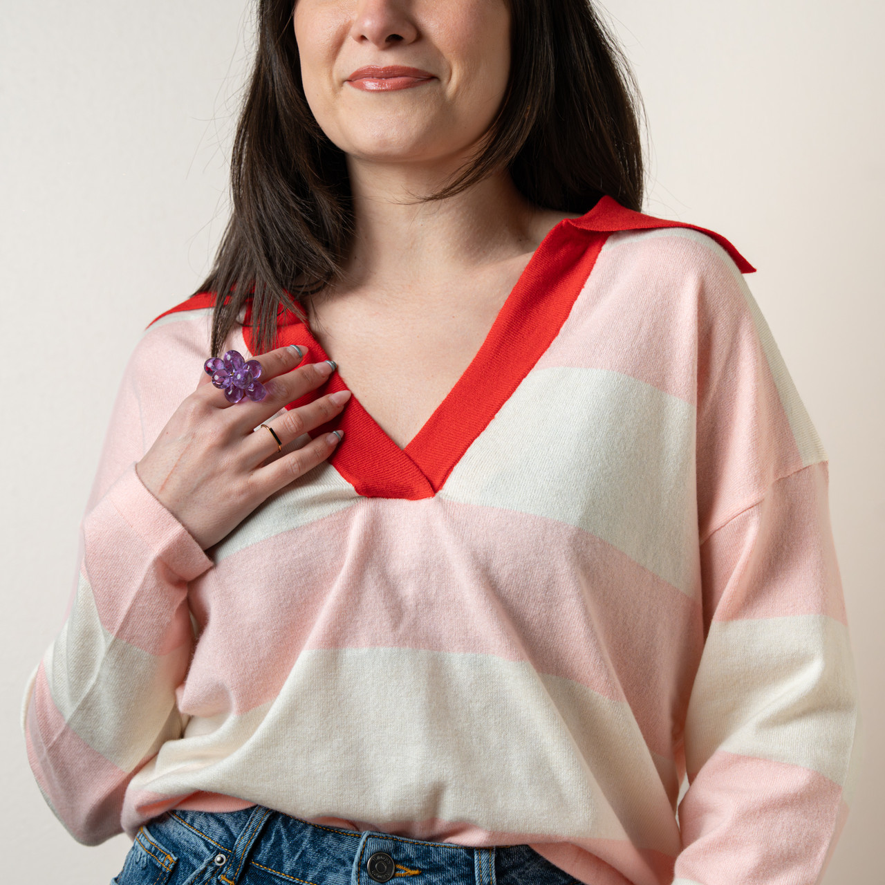 Polo scollo a V -  - Le Conturbanti Concept Store