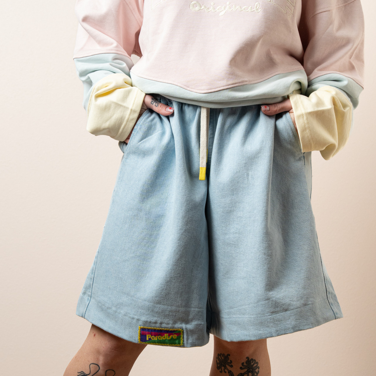 Bermuda in jeans “Paradise” -  - Le Conturbanti Concept Store