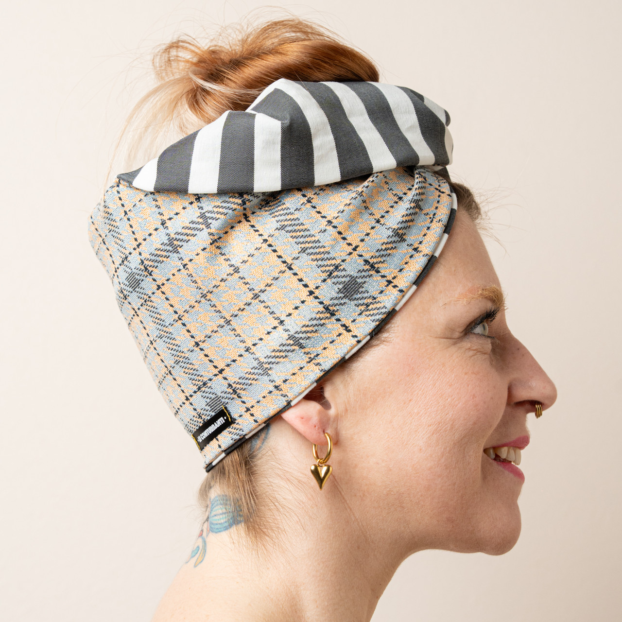 Turbante check lurex -  - Le Conturbanti Concept Store