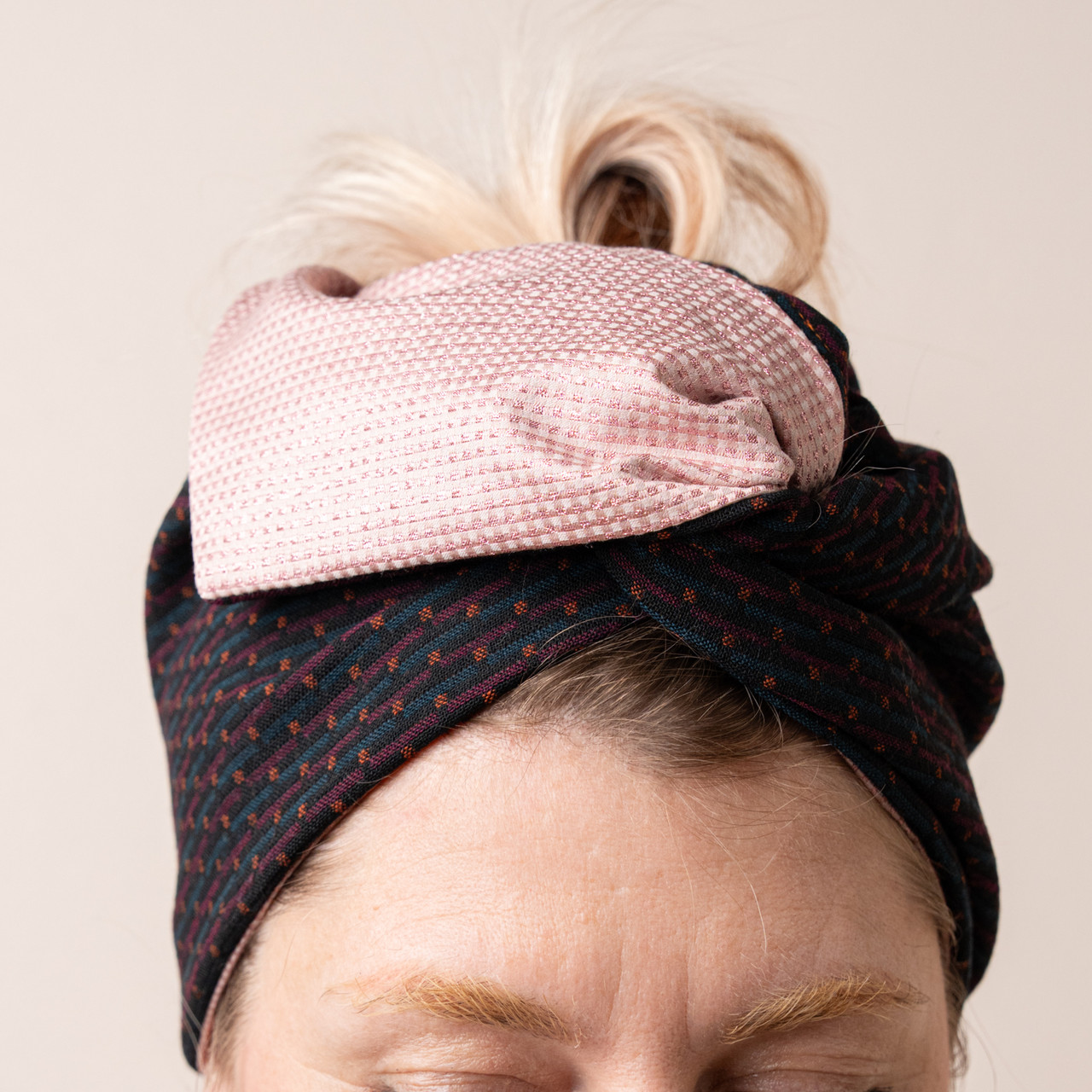 Turbante microfantasia viola -  - Le Conturbanti Concept Store