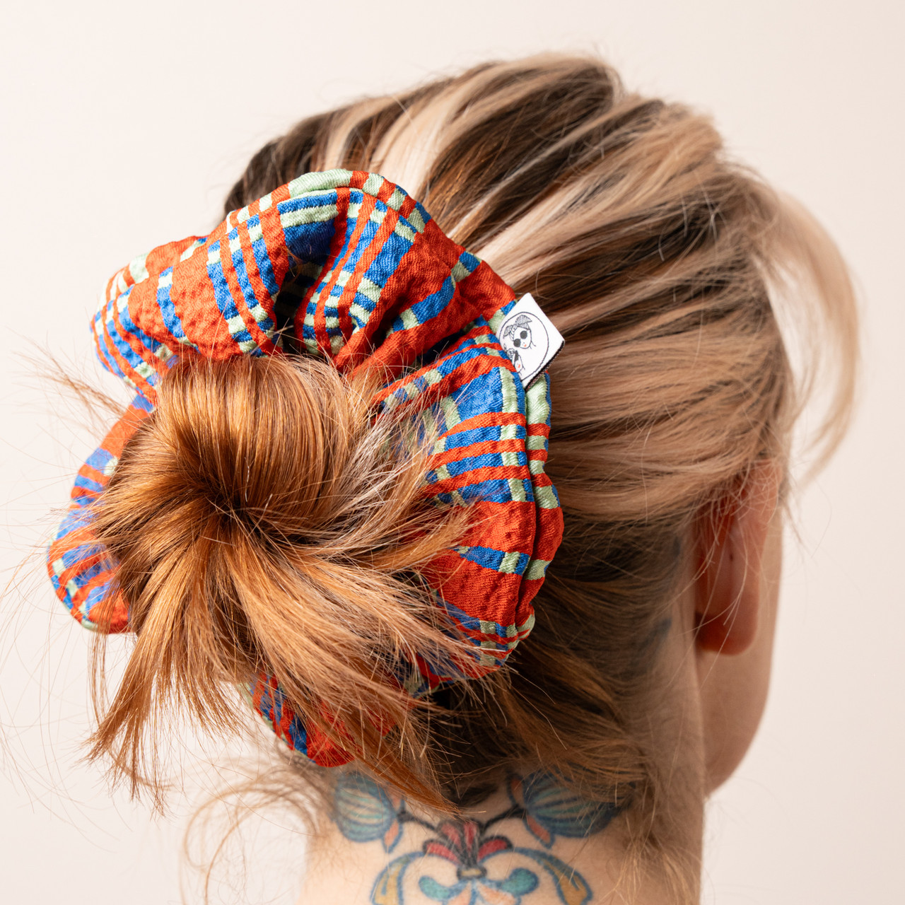 Scrunchie check rosso -  - Le Conturbanti Concept Store