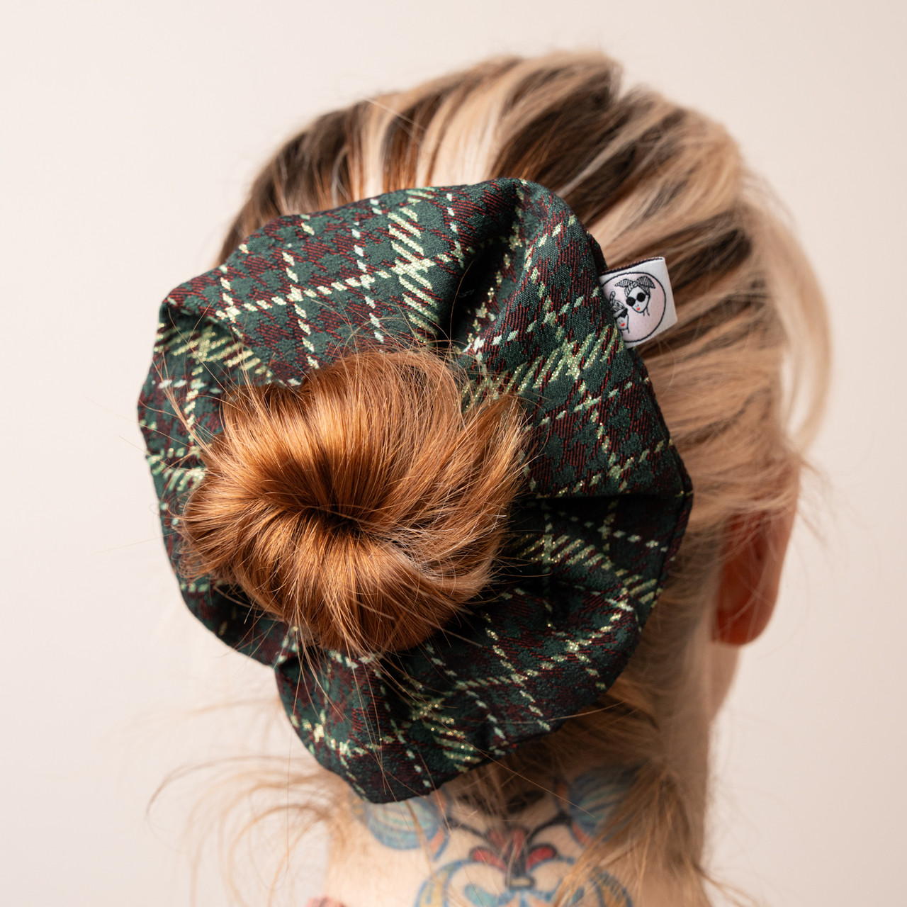 Scrunchie check verde -  - Le Conturbanti Concept Store