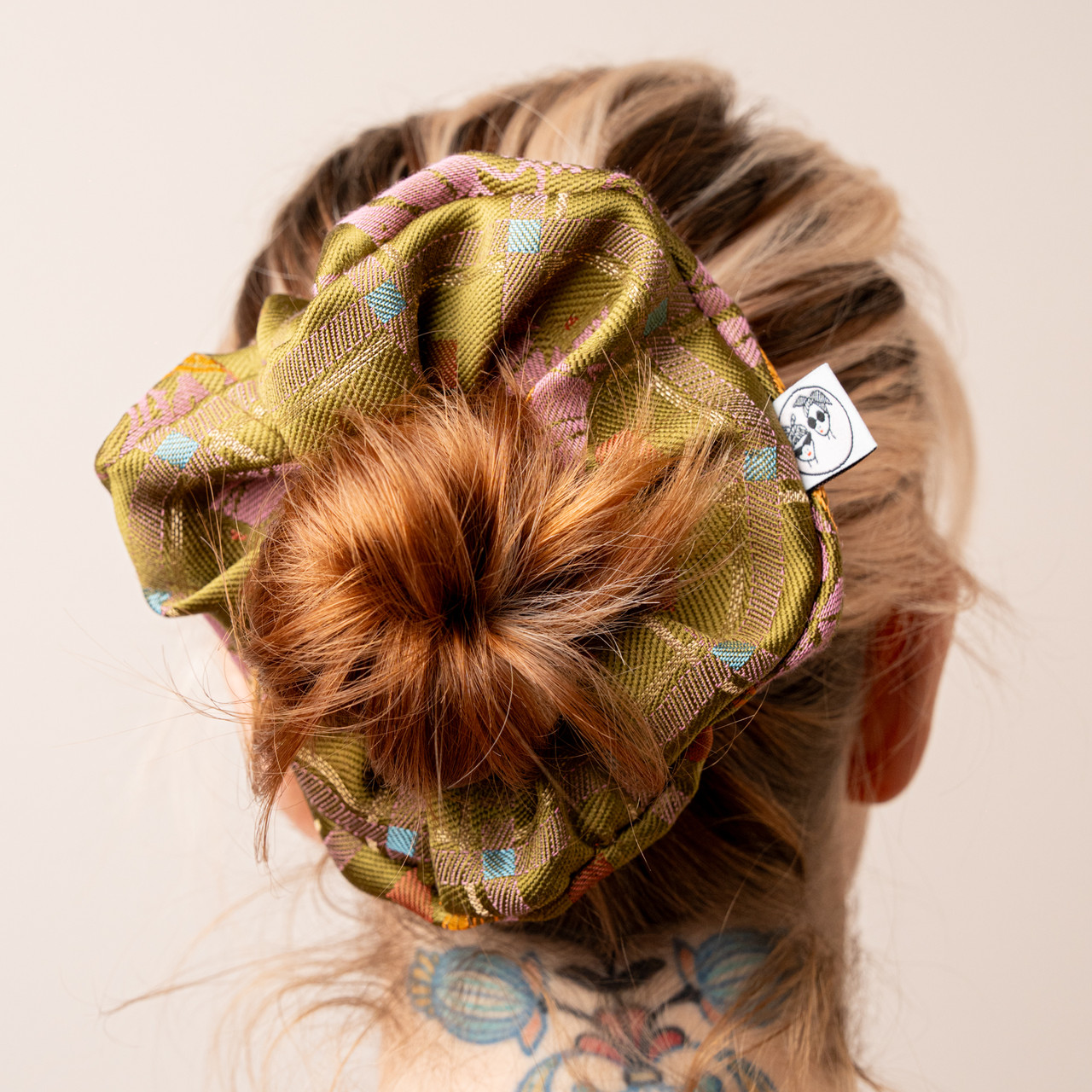 Scrunchie jacquard verde -  - Le Conturbanti Concept Store