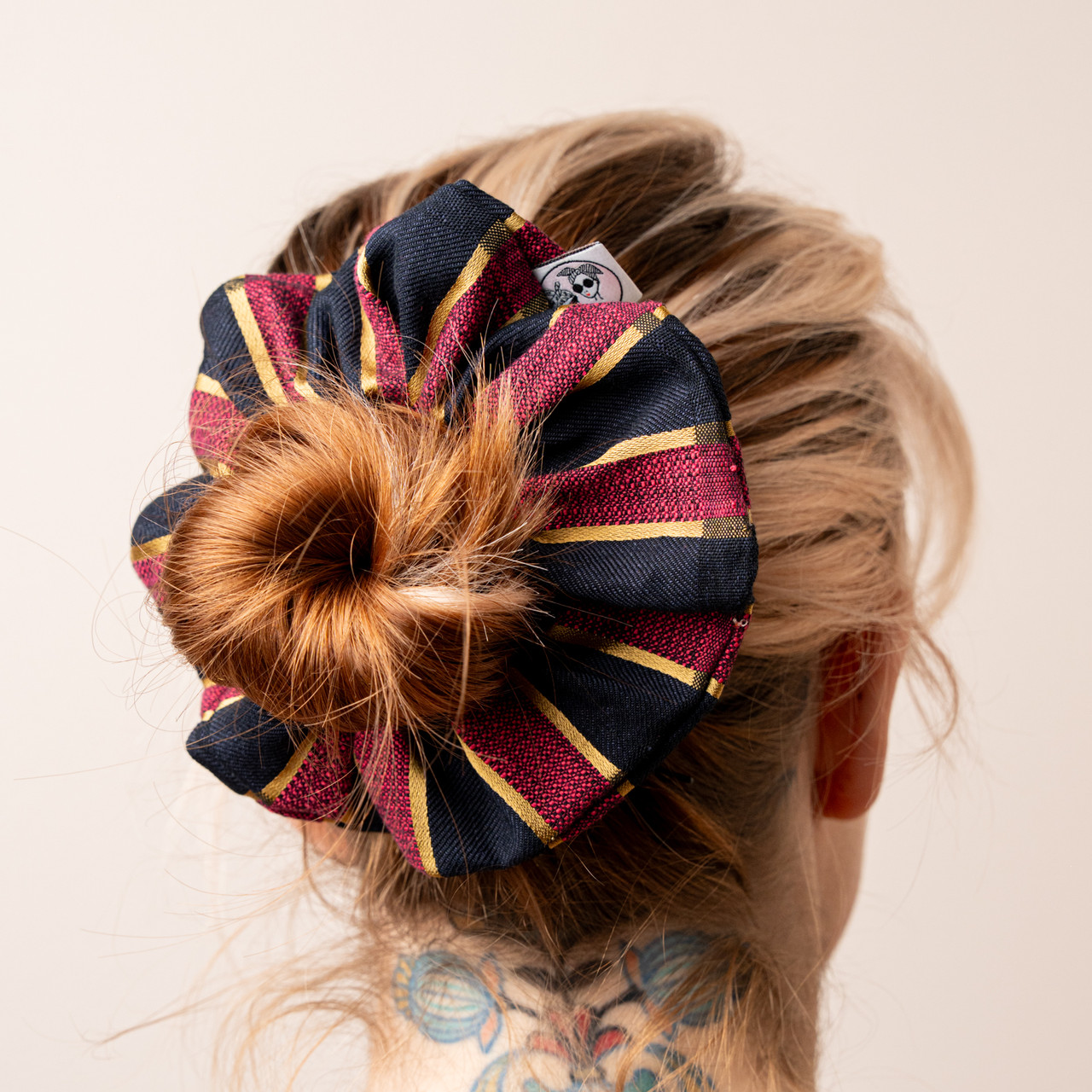 Scrunchie righe rosse e blu -  - Le Conturbanti Concept Store
