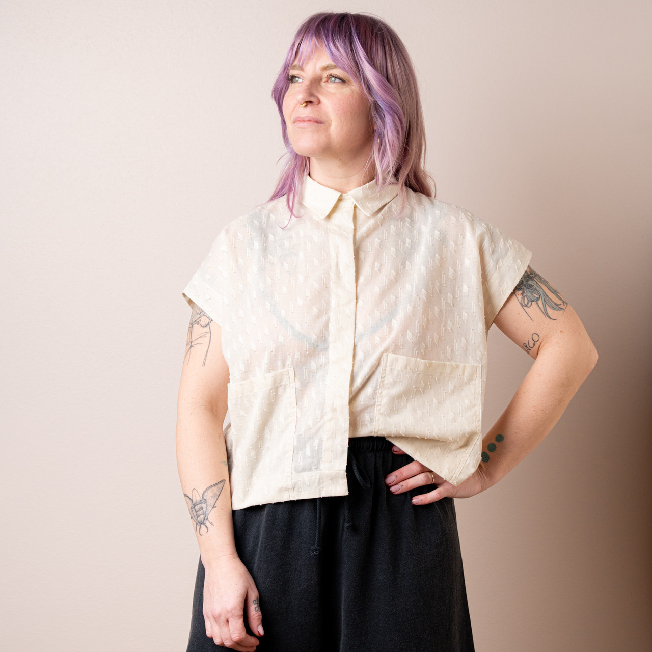 Camicia lavorata burro -  - Le Conturbanti Concept Store