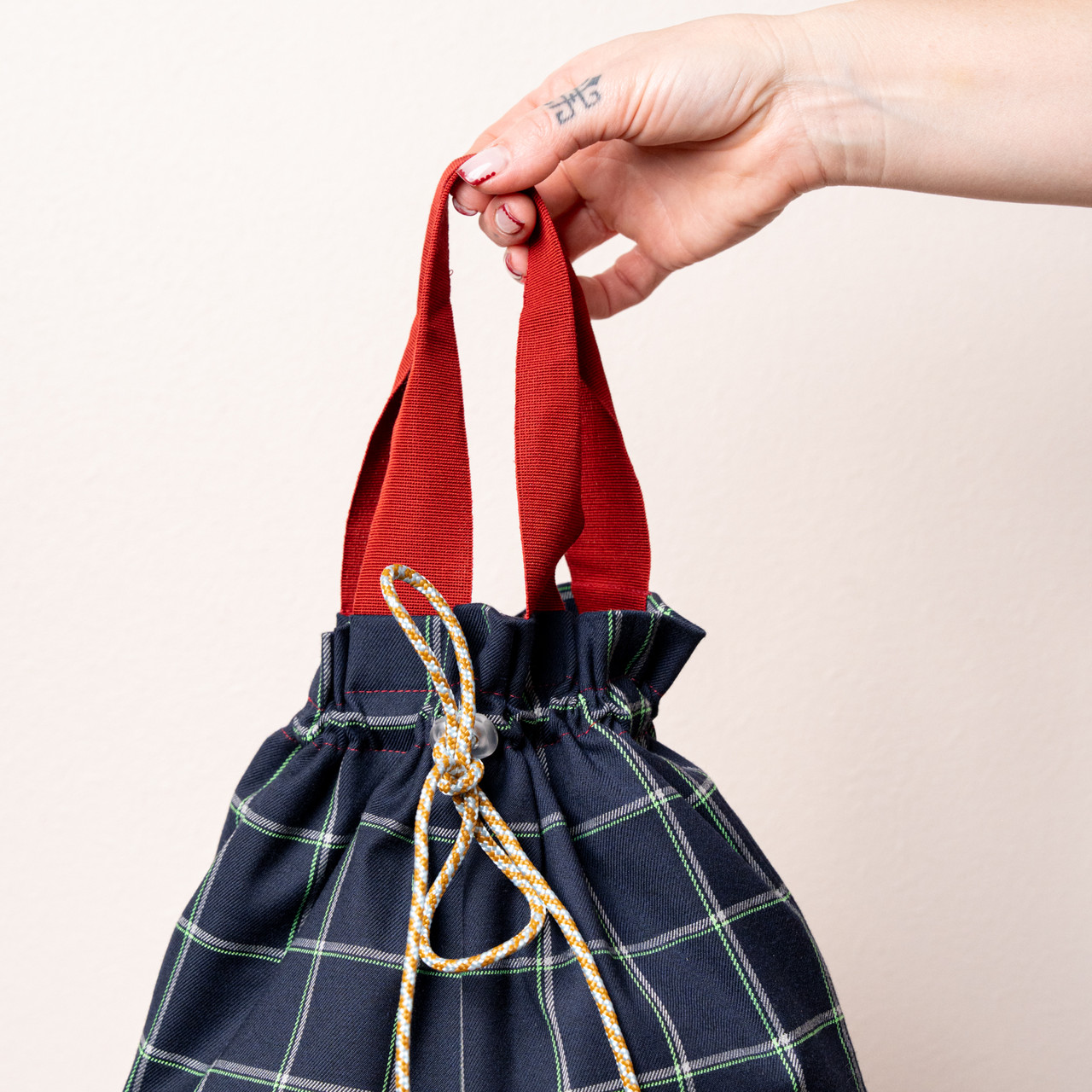 Borsa a mano a quadri blu -  - Le Conturbanti Concept Store