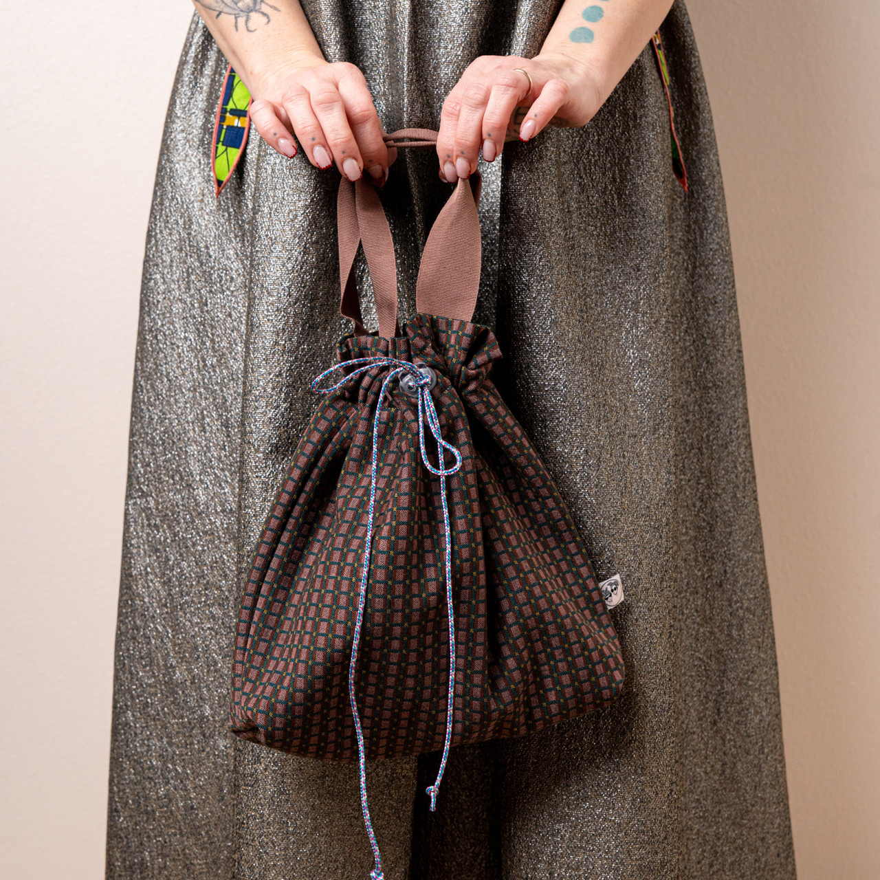 Borsa a mano quadretti rosa -  - Le Conturbanti Concept Store