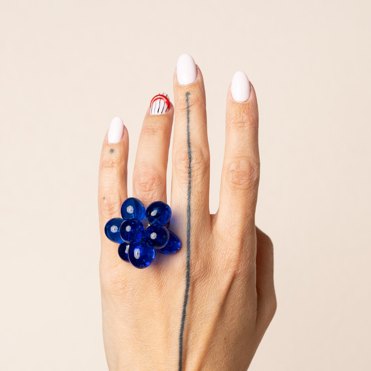 Anello grappolo blu trasparente -  - Le Conturbanti Concept Store